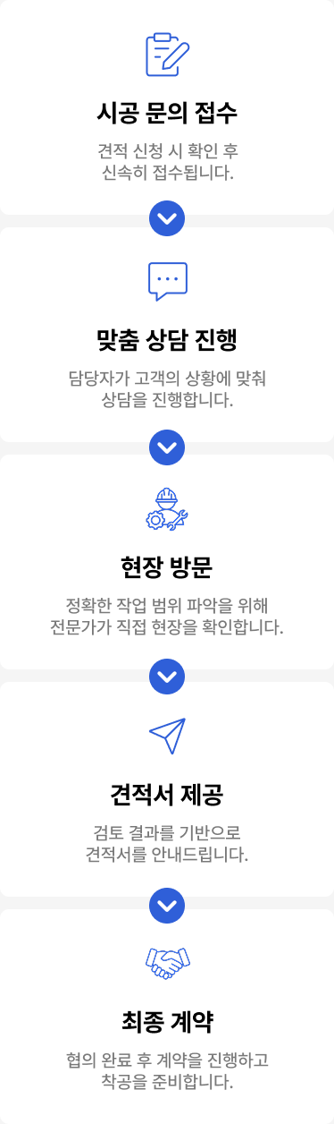 시공 진행 절차